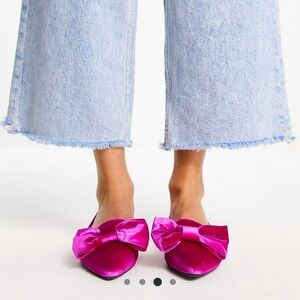 ASOS Design Pink Bow Flats *Size 9*